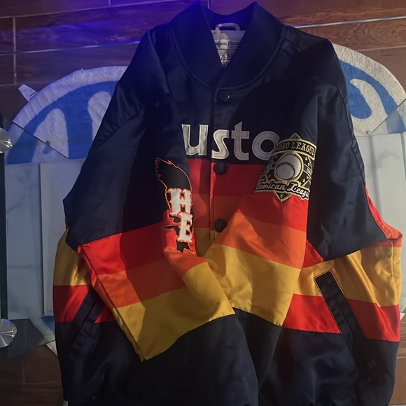 Houston Astros Bomber Jacket Size Medium - Picture 2 of 4